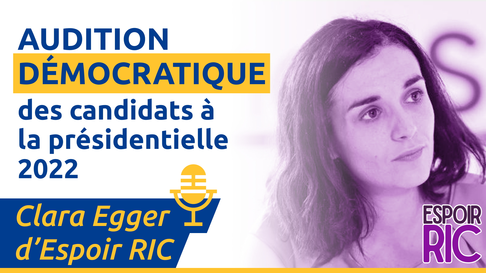 Live Audition démocratique de Clara Egger d’Espoir RIC