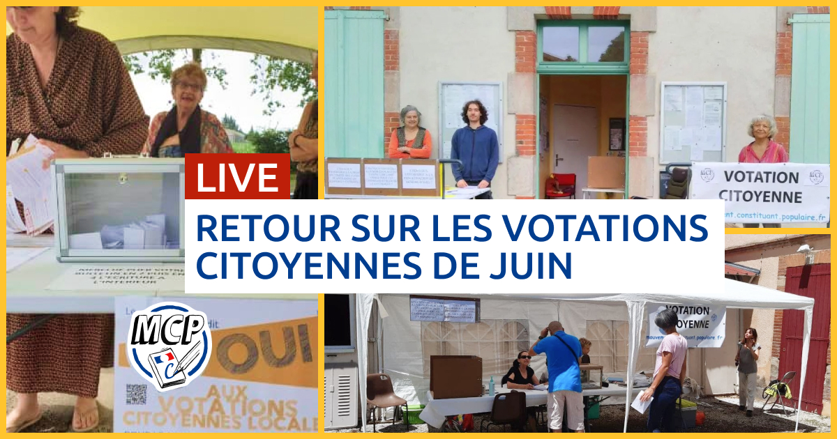 Mardi 6 juillet 20h : live retour sur les votations citoyennes de juin