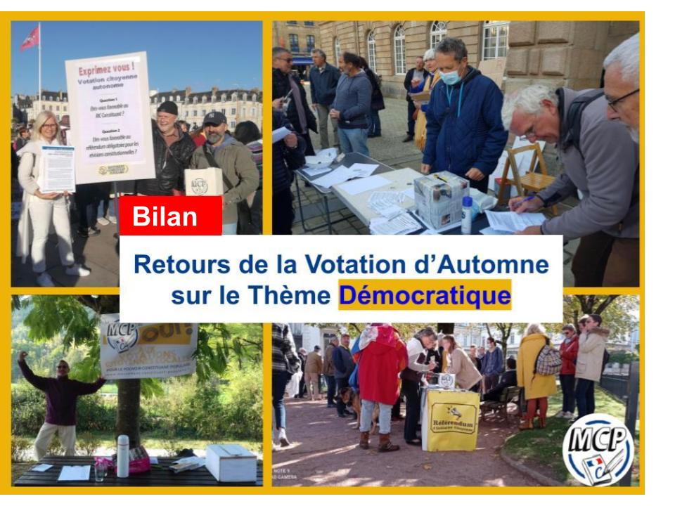 Bilan des Votations Citoyennes d’Automne sur la Démocratie