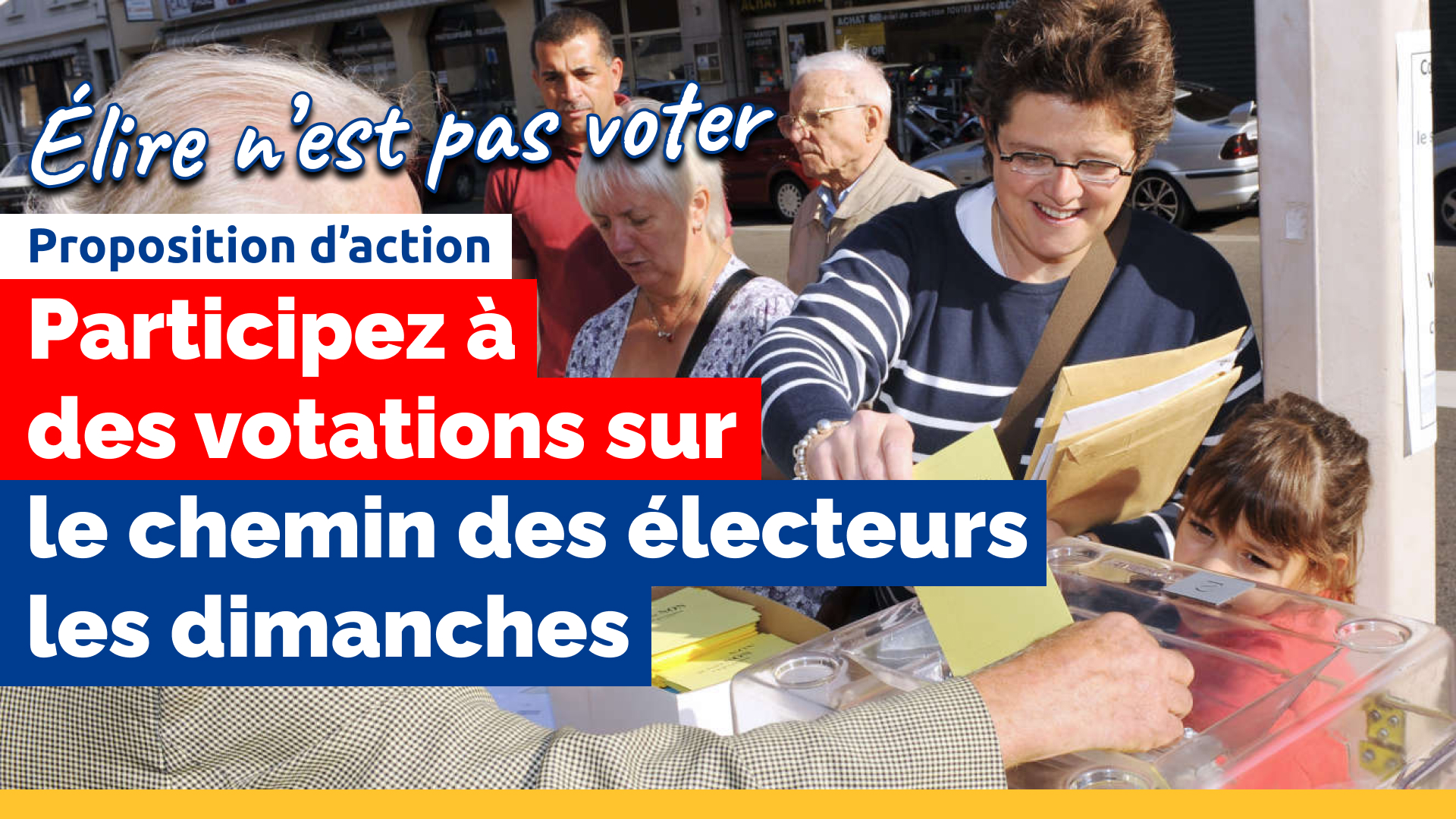 Élire n’est pas voter : participez à des votations sur le chemin des électeurs