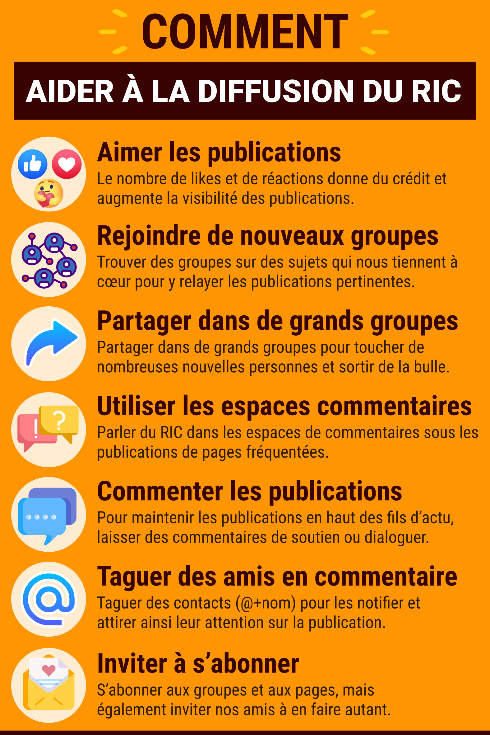 guide diffusion ric sur facebook