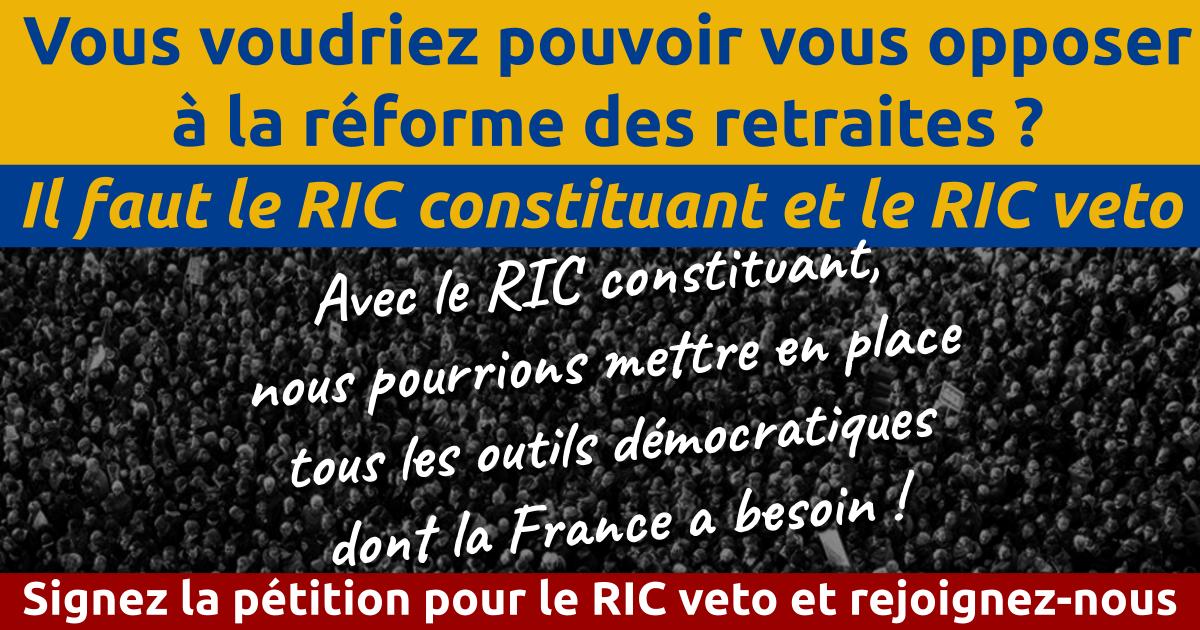 Reforme des retraites et RIC constituant