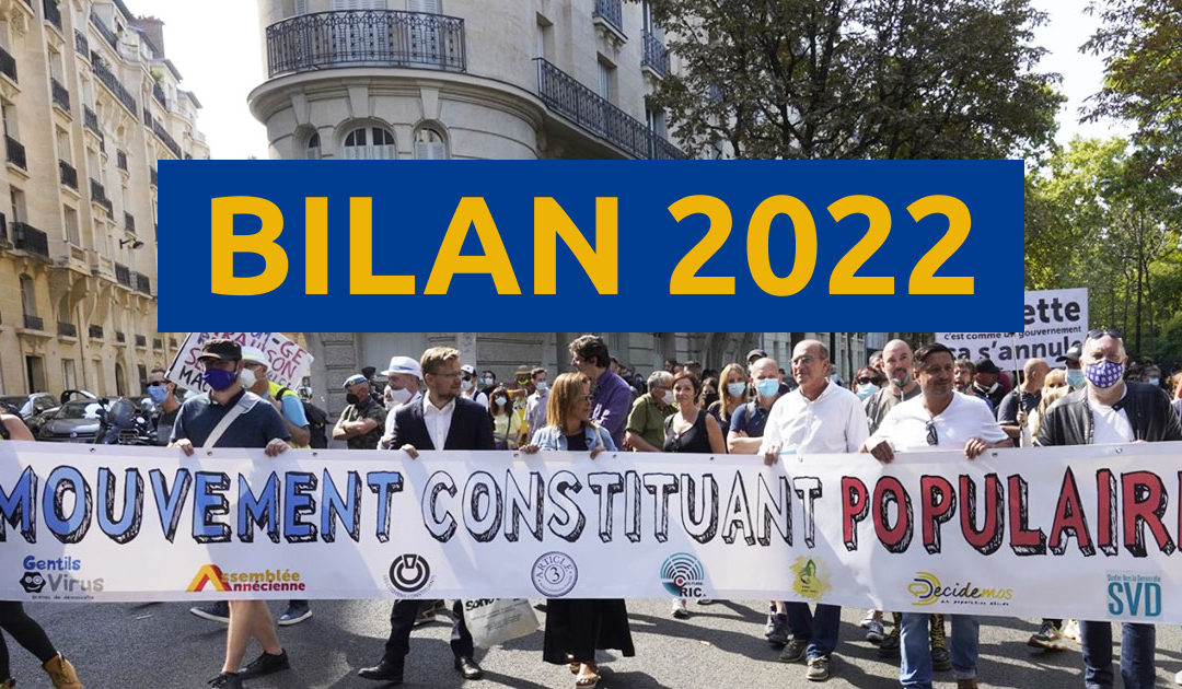 Bilan 2022 des actions du Mouvement Constituant Populaire