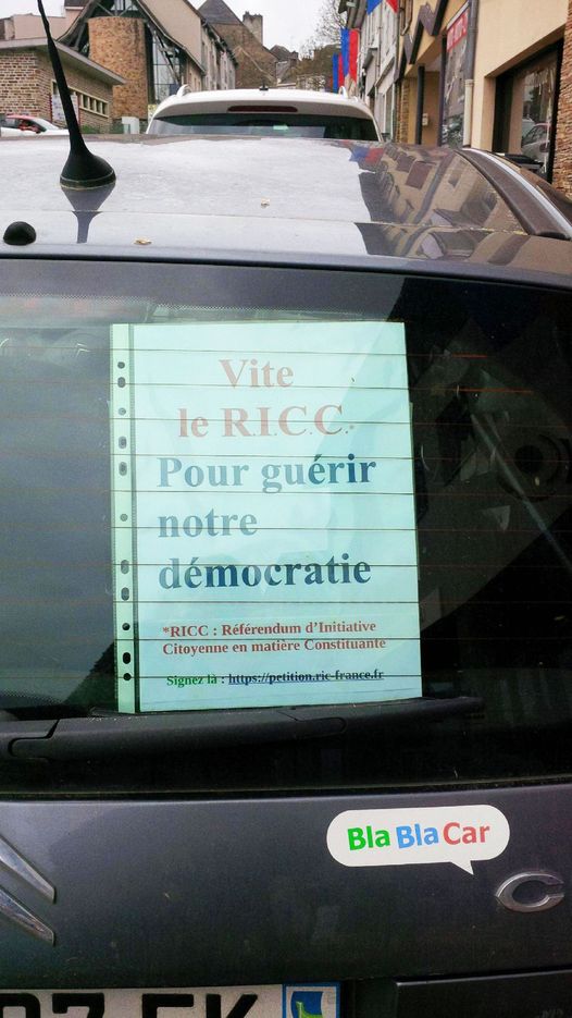 ric sur voiture pour soigner democratie