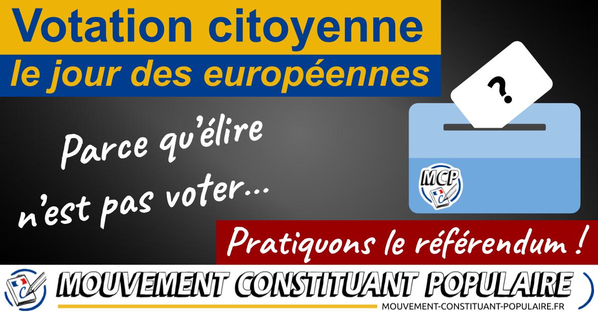 Appel à volontaire pour des votations citoyennes le jour des européennes (9 juin 2024)