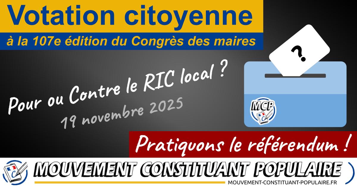 Votation au Congrès des maires 2025